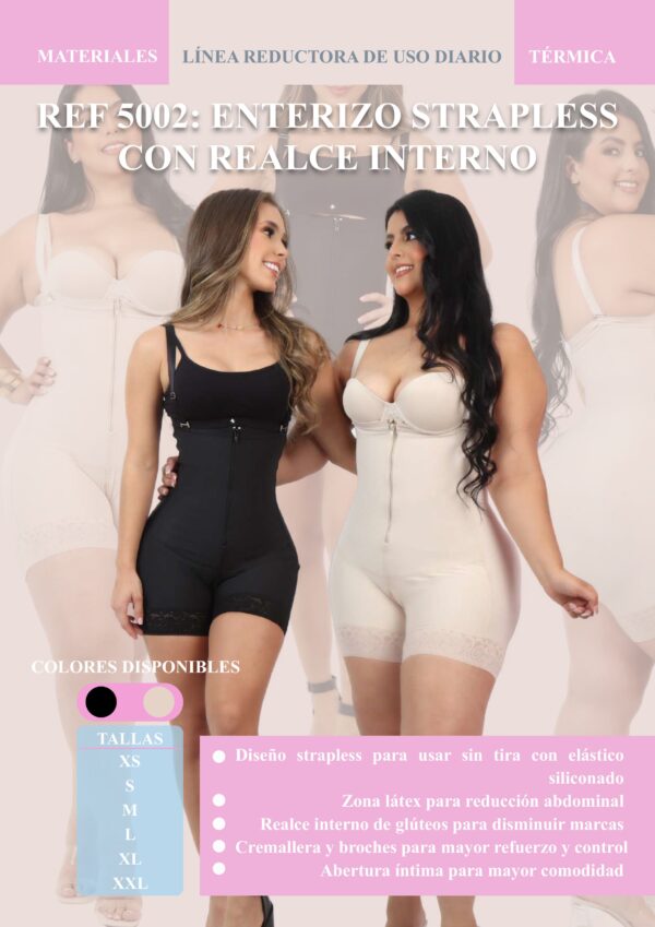 Enterizo Strapless con Realce Interno